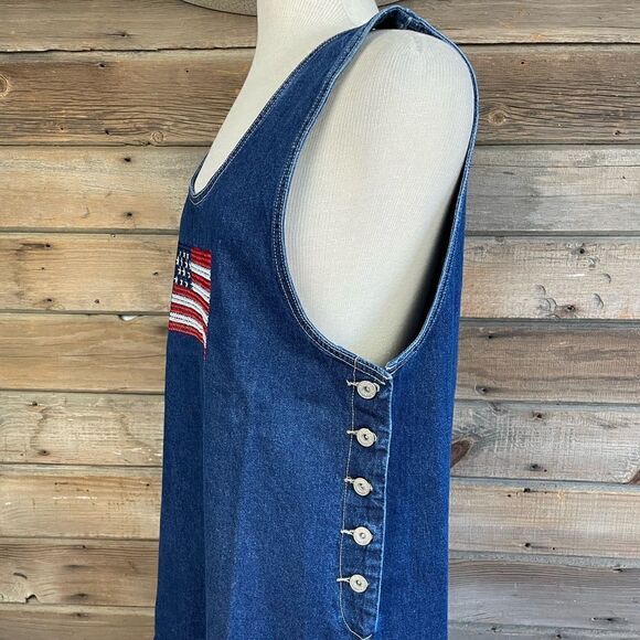 J.L. N.Y. Sport Denim Sleeveless Maxi Dress Size L EUC - Picture 5 of 9